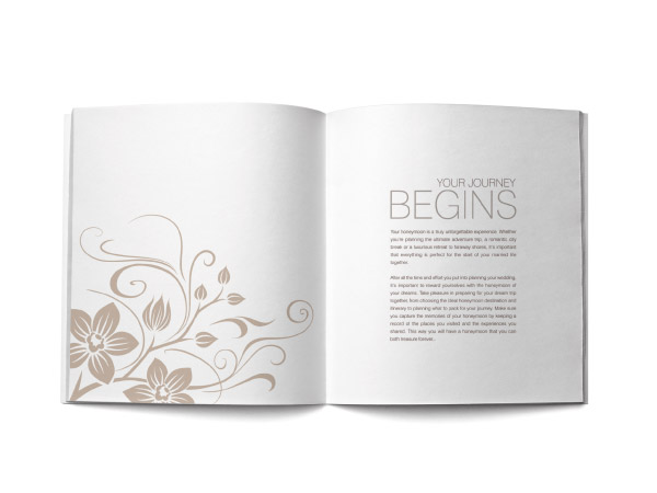 Honeymoon Gift Registry Box - Brochure Spreads